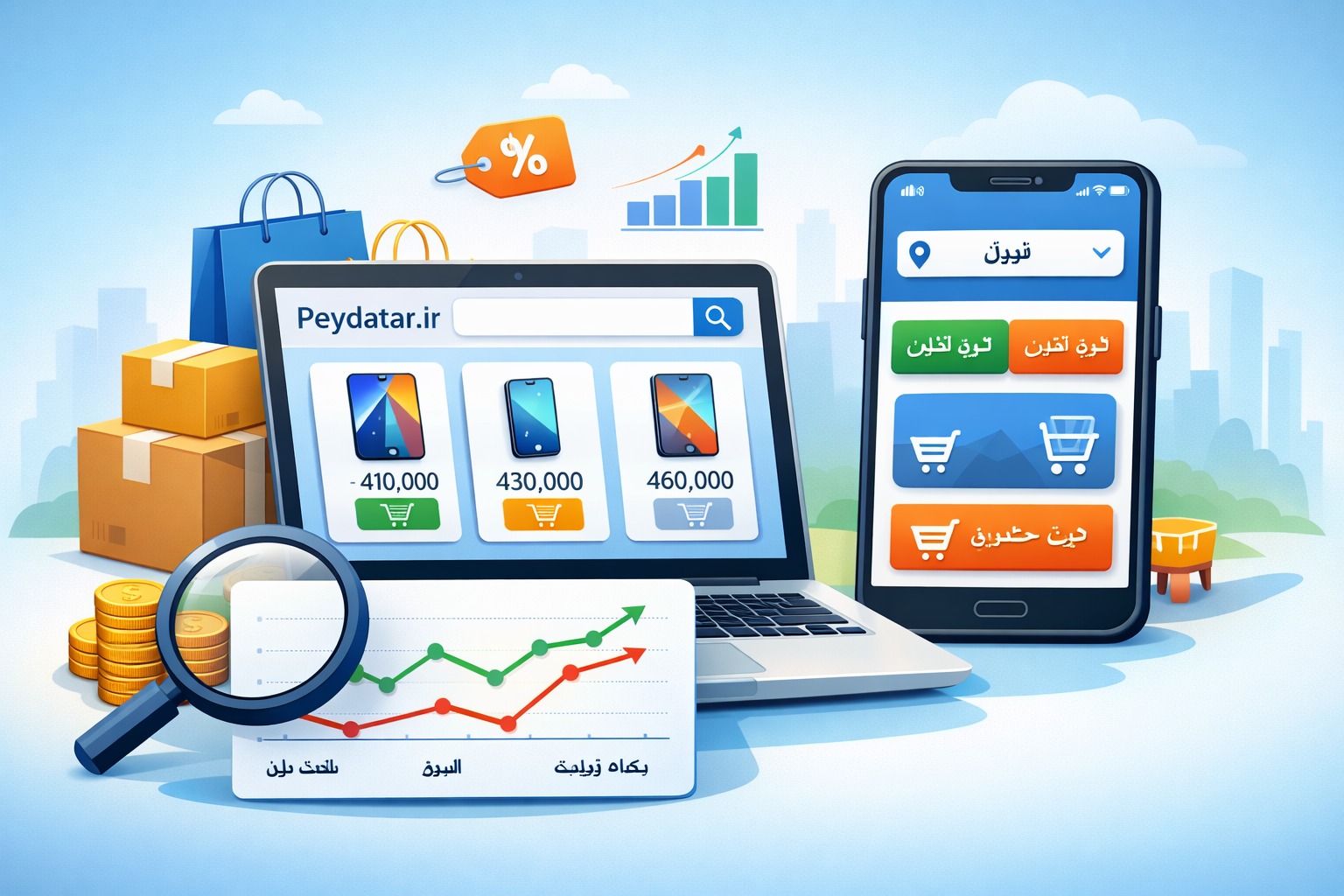 مقایسه قیمت کالا و جستجوی محصولات در فروشگاههای مختلف با پیداتر